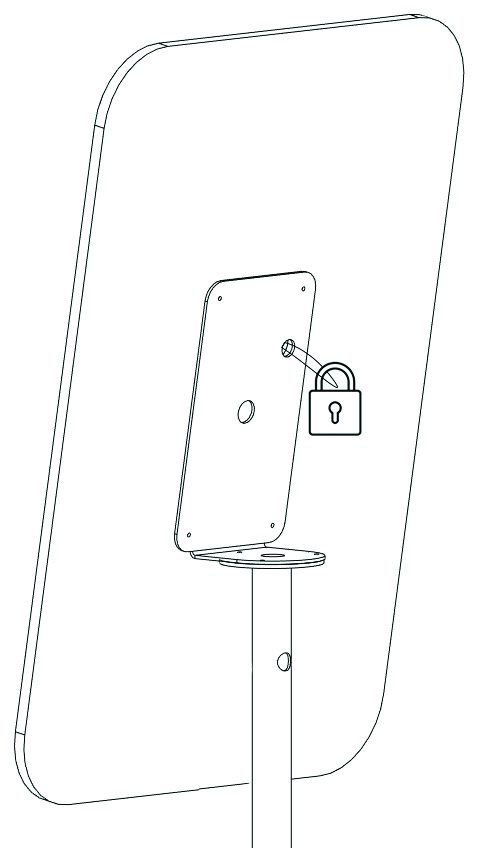 Securing the terminal with a lock